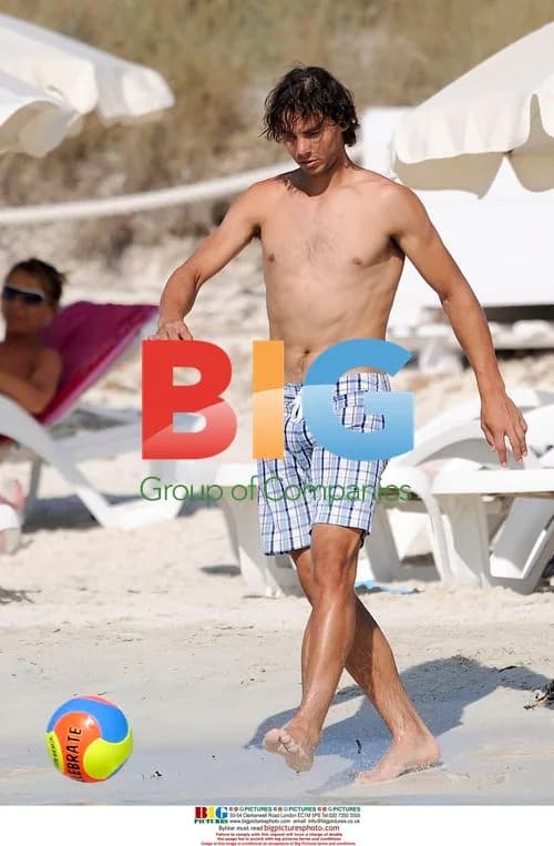 Rafael Nadal Plays Football on Beach