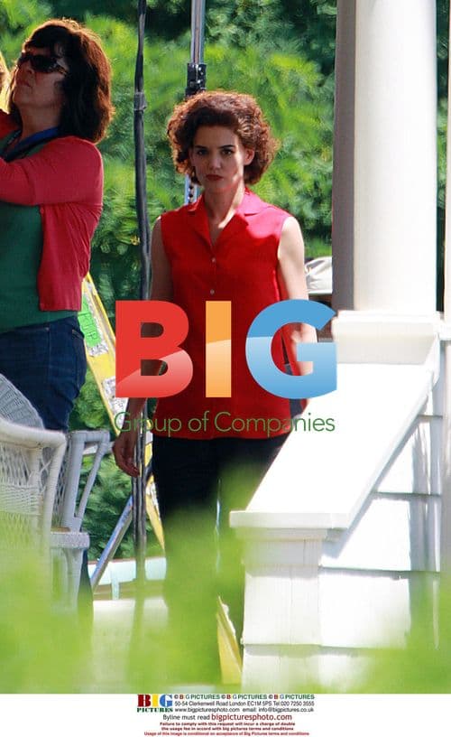 Katie Holmes on set of 'The Kennedys'