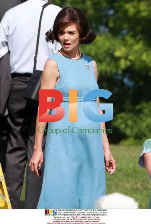 Katie Holmes on the set of 'The Kennedys'