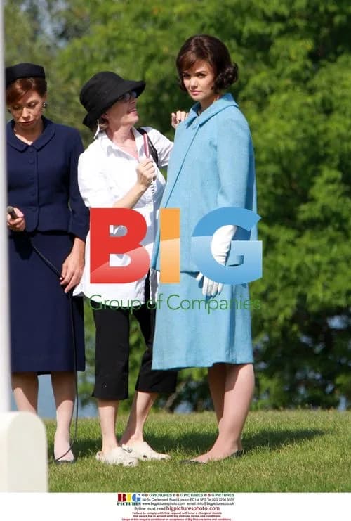 Katie Holmes on the set of 'The Kennedys'