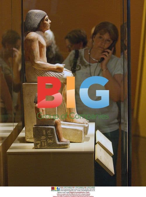 Visitor at King Tut Exhibit in Denver