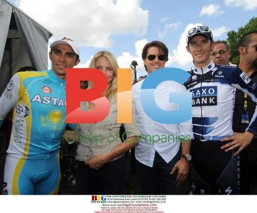 Tom Cruise and Cameron Diaz at Tour de France