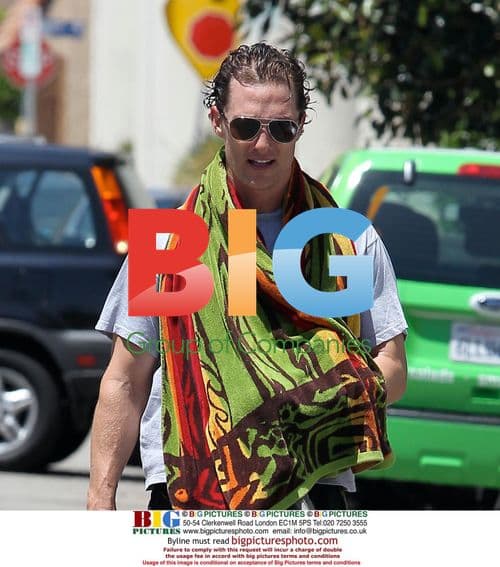 Matthew McConaughey Leaving Gym in LA