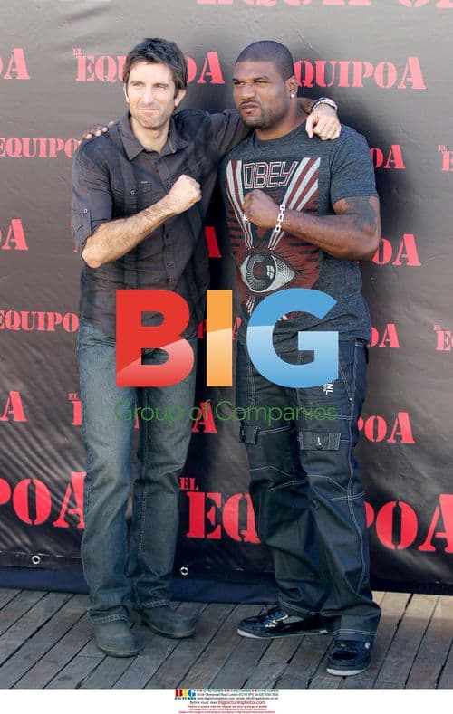 Sharlto Copley and Quinton 'Rampage' Jackson at 'The A-Team' Photocall