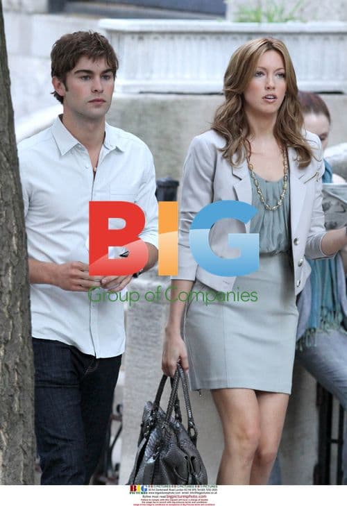 Chace Crawford and Katie Cassidy on 'Gossip Girl' Set