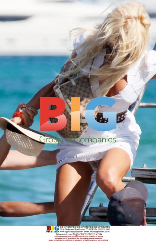 Celebrities depart Club 55 in Saint-Tropez