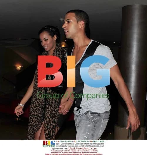 JLS Marvin Humes and Rochelle Wiseman