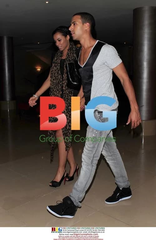 JLS Marvin Humes and Rochelle Wiseman Leaving Mayfair Hotel
