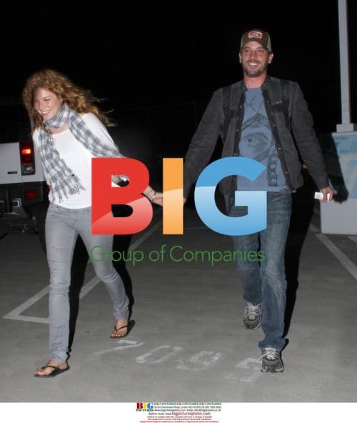 Skeet Ulrich & Rachelle Lefevre leaving movie