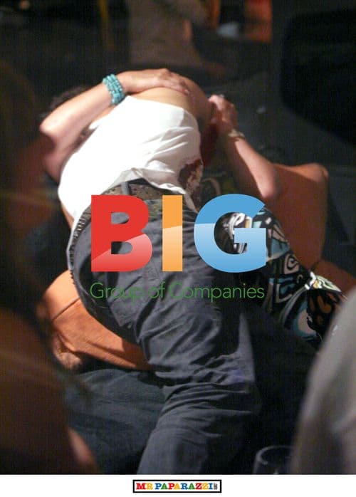 Denise Welch flirts with mystery man