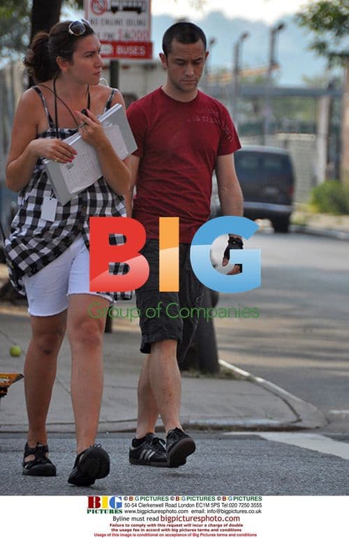 Joseph Gordon Levitt on the set of Premium Rush