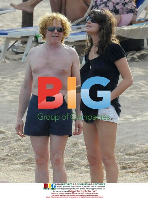 Mick Hucknall and Family on Sardinia Beach
