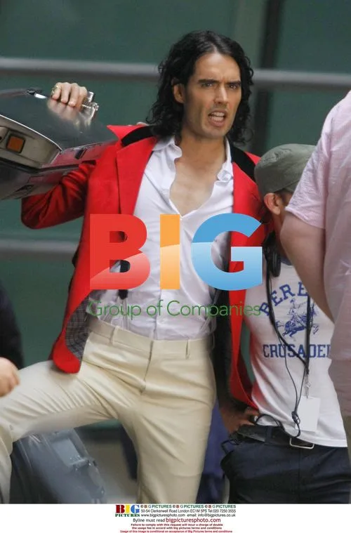 Russel Brand on Set of "Arthur" in NYC
