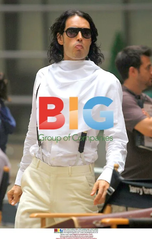Russel Brand on set of 'Arthur' in NYC