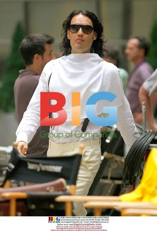 Russel Brand on Arthur movie set