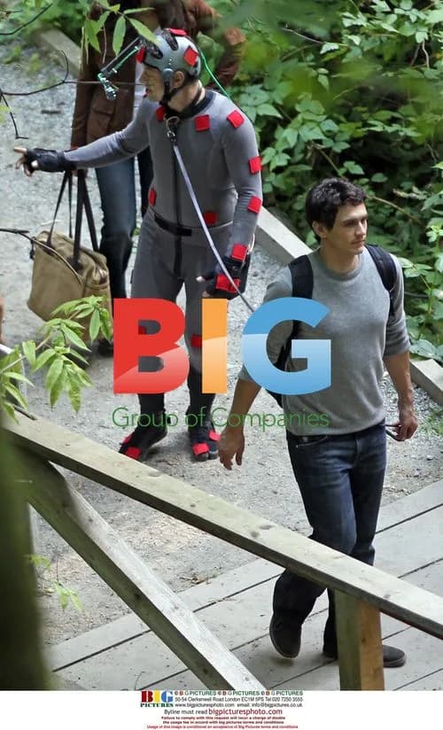 James Franco, Freida Pinto, John Lithgow on 'Caesar: Rise of The Apes' Set