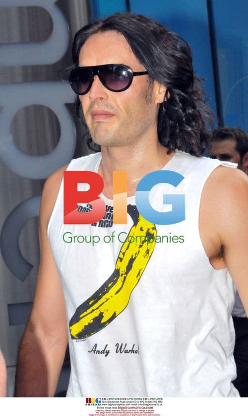 Russell Brand on set of Arthur in NYC