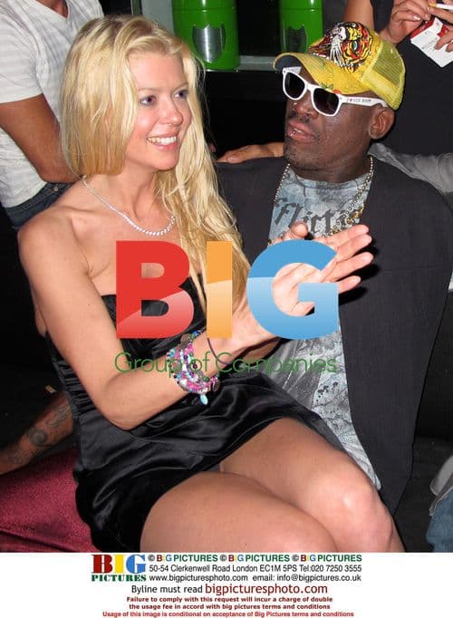 Tara Reid and Dennis Rodman at VIP Room in St. Tropez