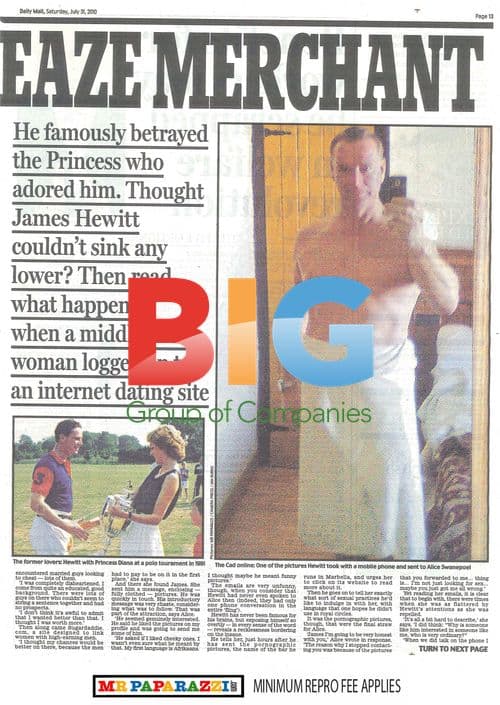 James Hewitt poses for photos