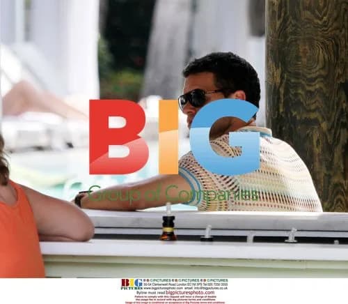 Michael Ballack and wife on Miami beach
