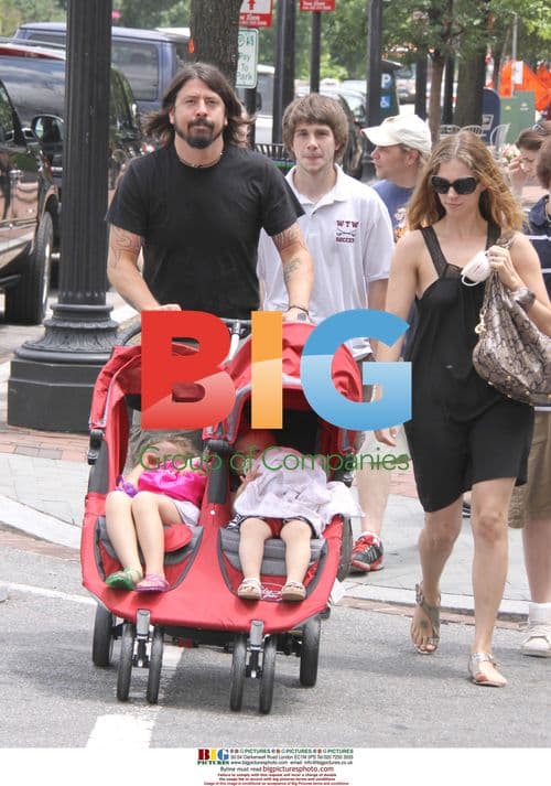 Dave Grohl with Kids in Stroller