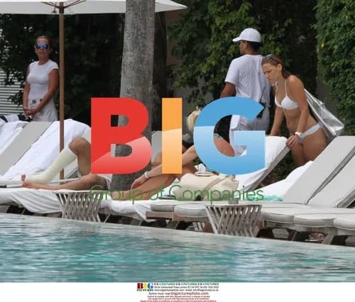 Michael Ballack Sunbathing with Wife Simone