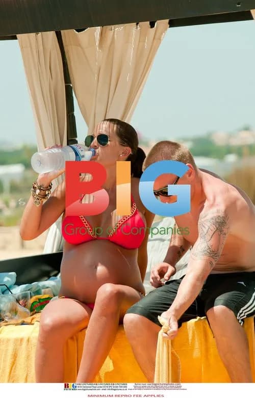 Danielle Lloyd and Jamie O'Hara on Portuguese coast