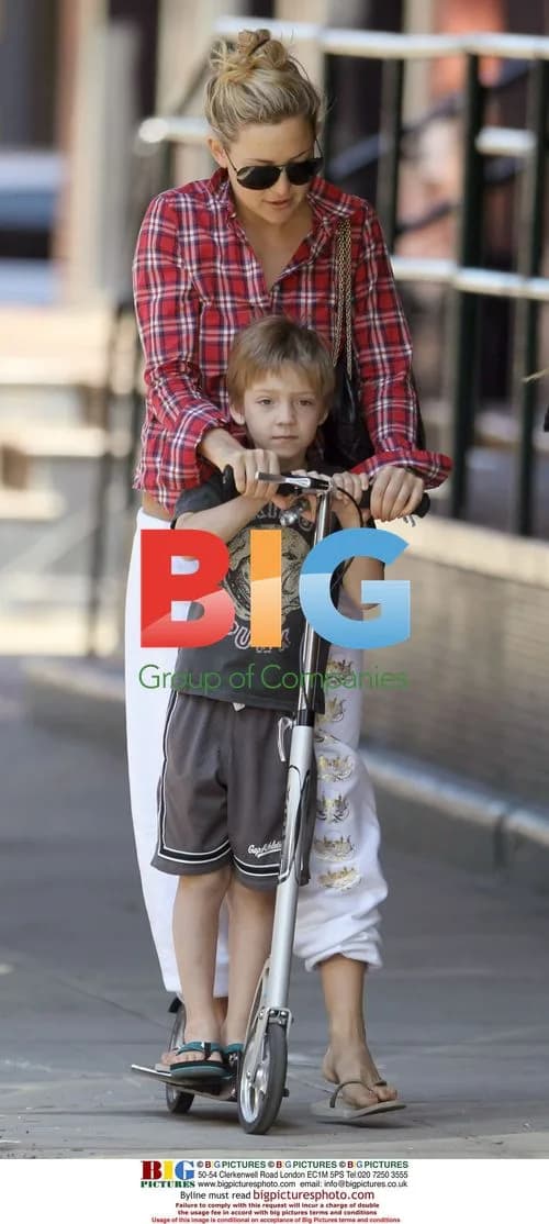 Kate Hudson and son Ryder ride scooter in NYC