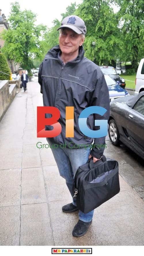 Charles Dance Arrives at Hotel in Glasgow