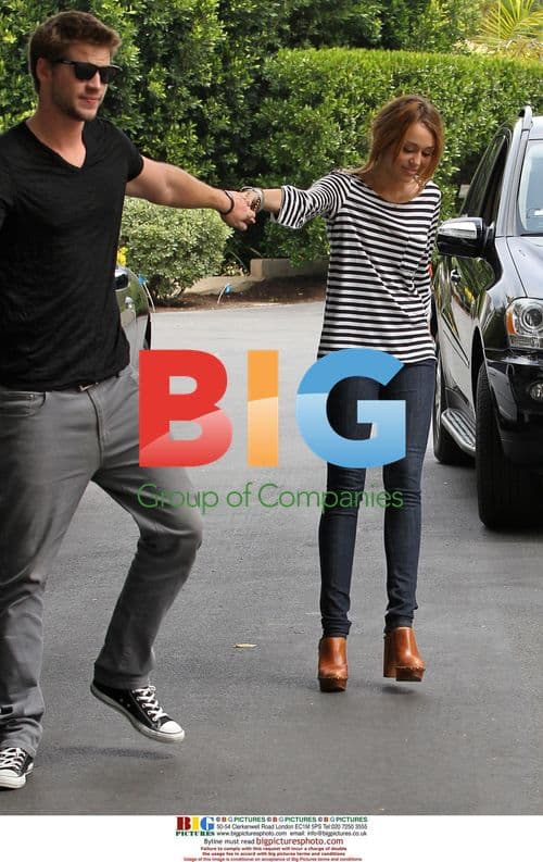 Miley Cyrus and Liam Hemsworth take walk in California