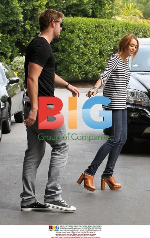 Miley Cyrus and Liam Hemsworth Take a Walk