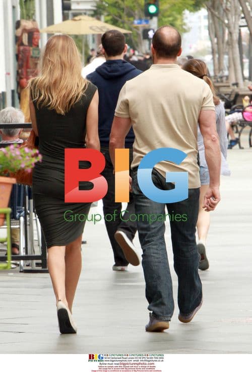 Jason Statham and Rosie Huntington-Whiteley leaving dinner