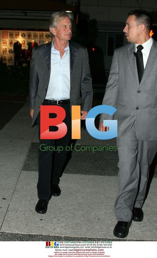 Michael Douglas Arrives for Dinner