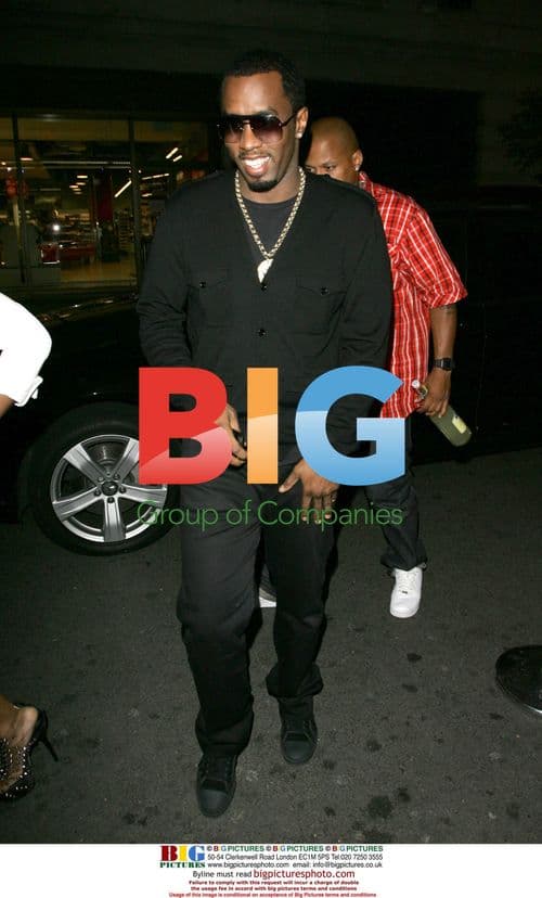 P Diddy, Dawn Richard, and Kalenna of Dirty Money Leaving Mayfair Hotel