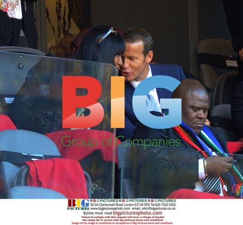 Naomi Campbell and Vladimir Doronin at South Africa V Mexico Game
