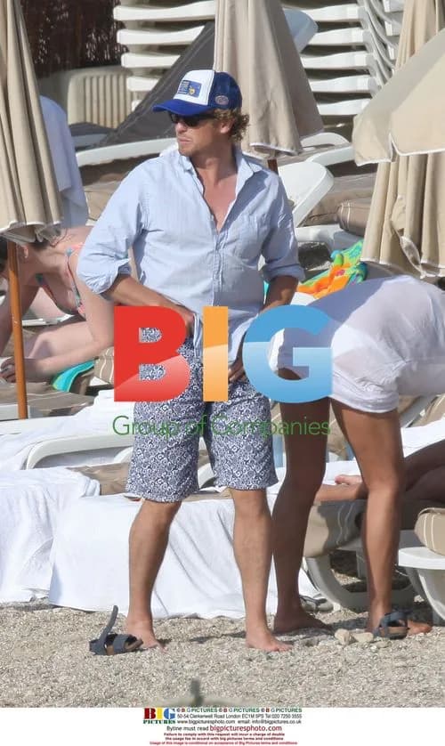 Simon Baker Family Beach Day