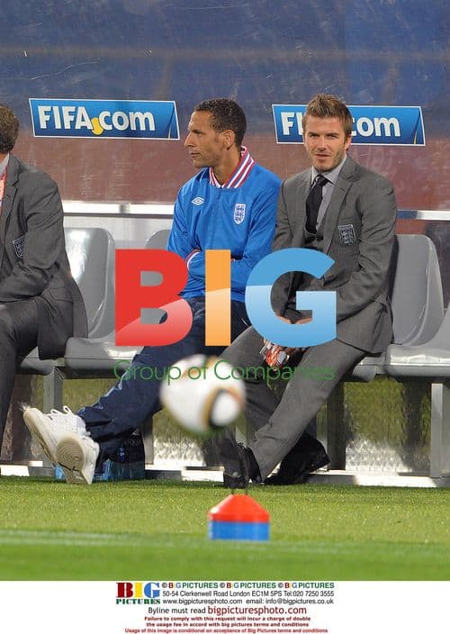 David Beckham and Rio Ferdinand at World Cup 2010