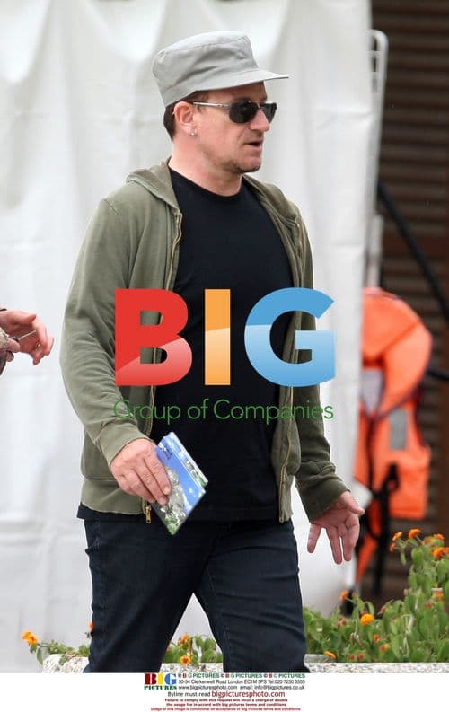 Bono and Friend Lunch in Beaulieu, France