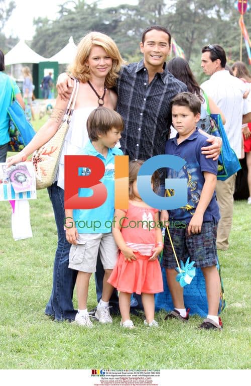 Mark Dacascos and Family at AIDS Charity Event