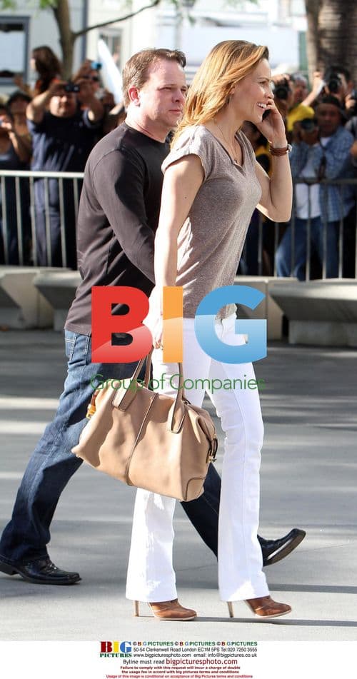 Hilary Swank at Lakers Game