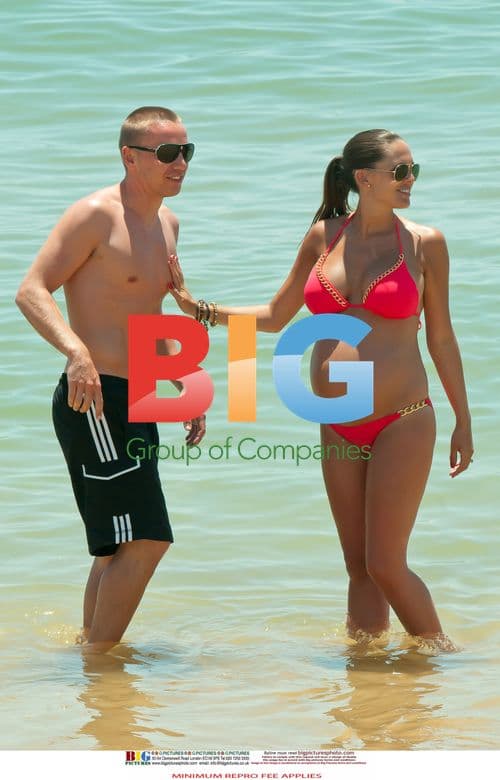Danielle Lloyd and Jamie O'Hara on Portugal Coast