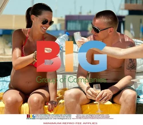 Pregnant Danielle Lloyd with Fiance on Portugal Coast