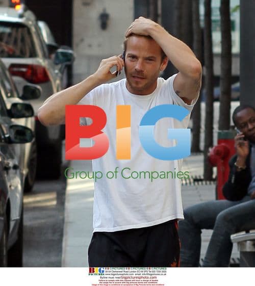 Stephen Dorff talks on phone in Montreal