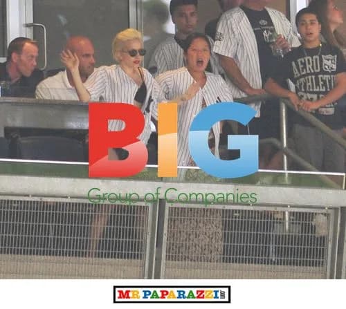 Lady Gaga cheers on the Yankees