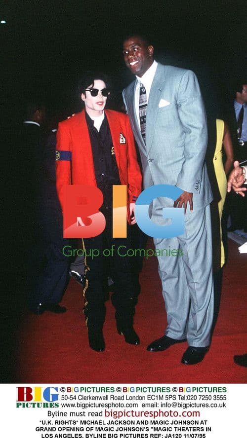 Michael Jackson and Magic Johnson at Magic Theatre Opening