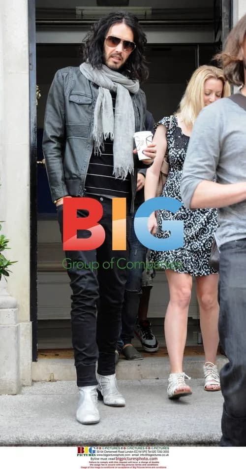 Russell Brand Leaves Hotel in Dublin