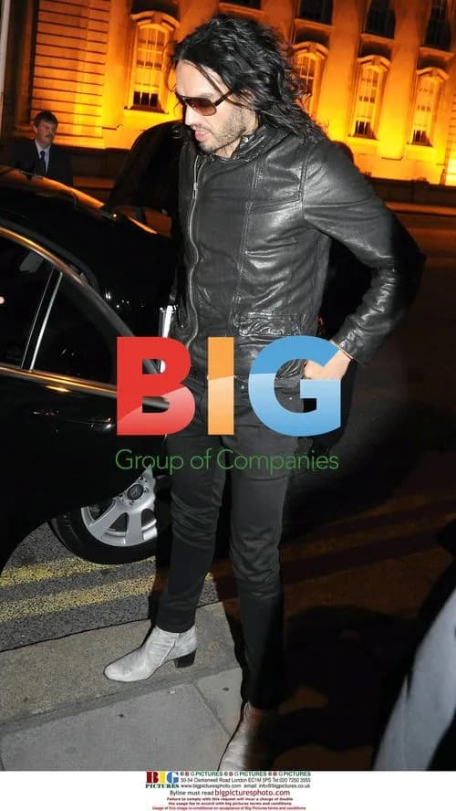 Russell Brand Leaving Hotel in Dublin