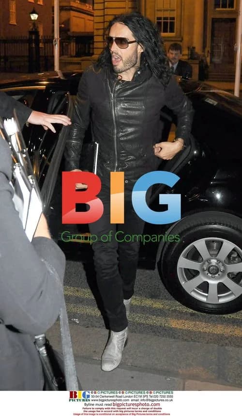 Russell Brand Leaving Hotel in Dublin