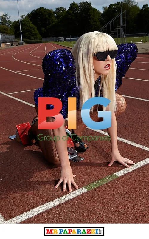 Lady Gaga Lookalike at Track Event