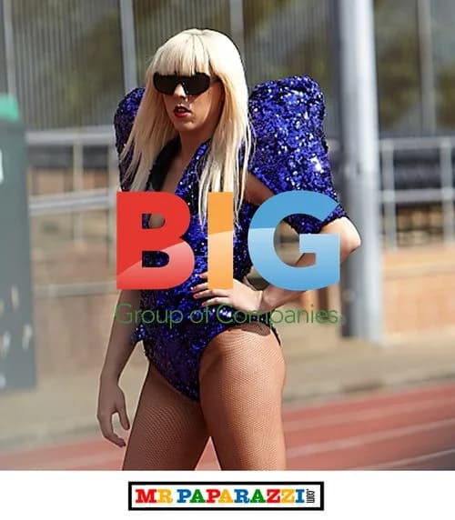 Lady Gaga Lookalike at Track and Field Event